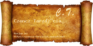 Czencz Tarzícia névjegykártya